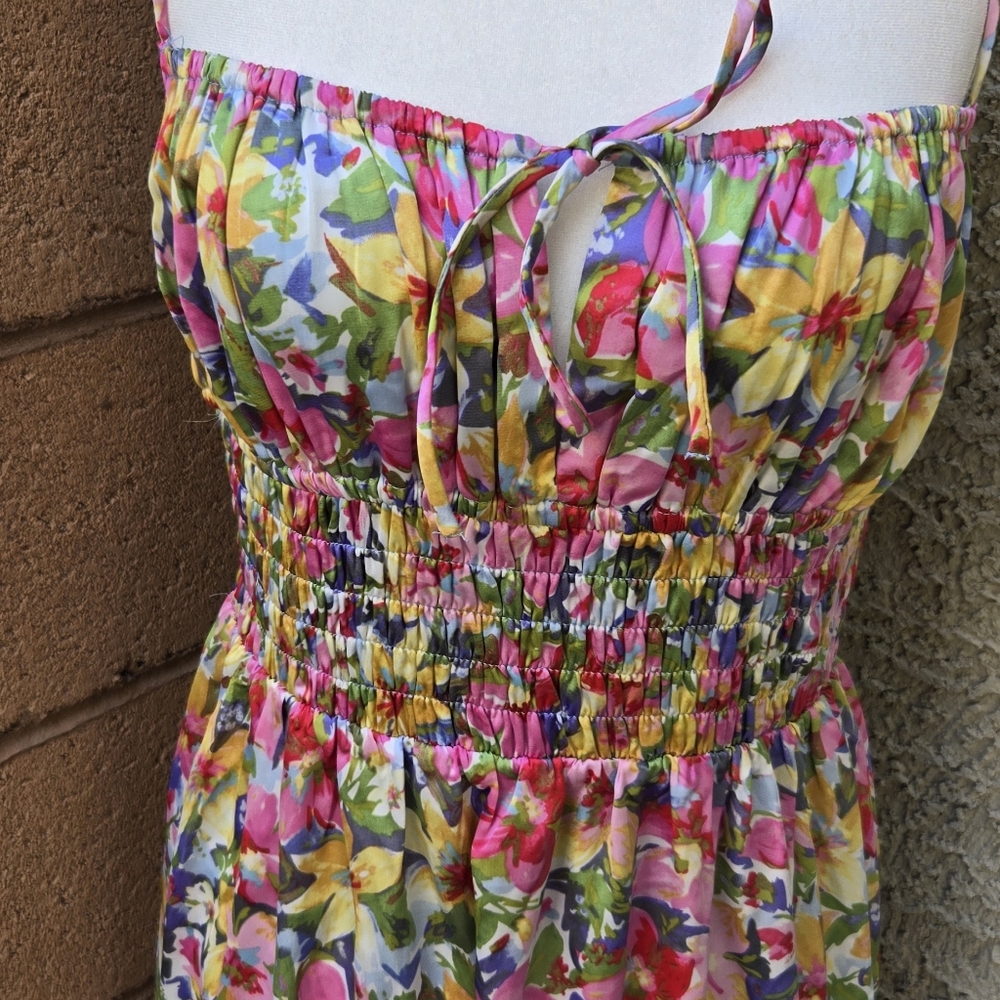 ASTR The Label Smocked Fully Lined Floral Maxi Dress - Picture 4 of 11